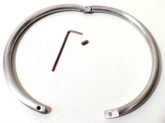 23″ Eternity Slave Collar in Brushed Satin Stainless Steel CuffStore