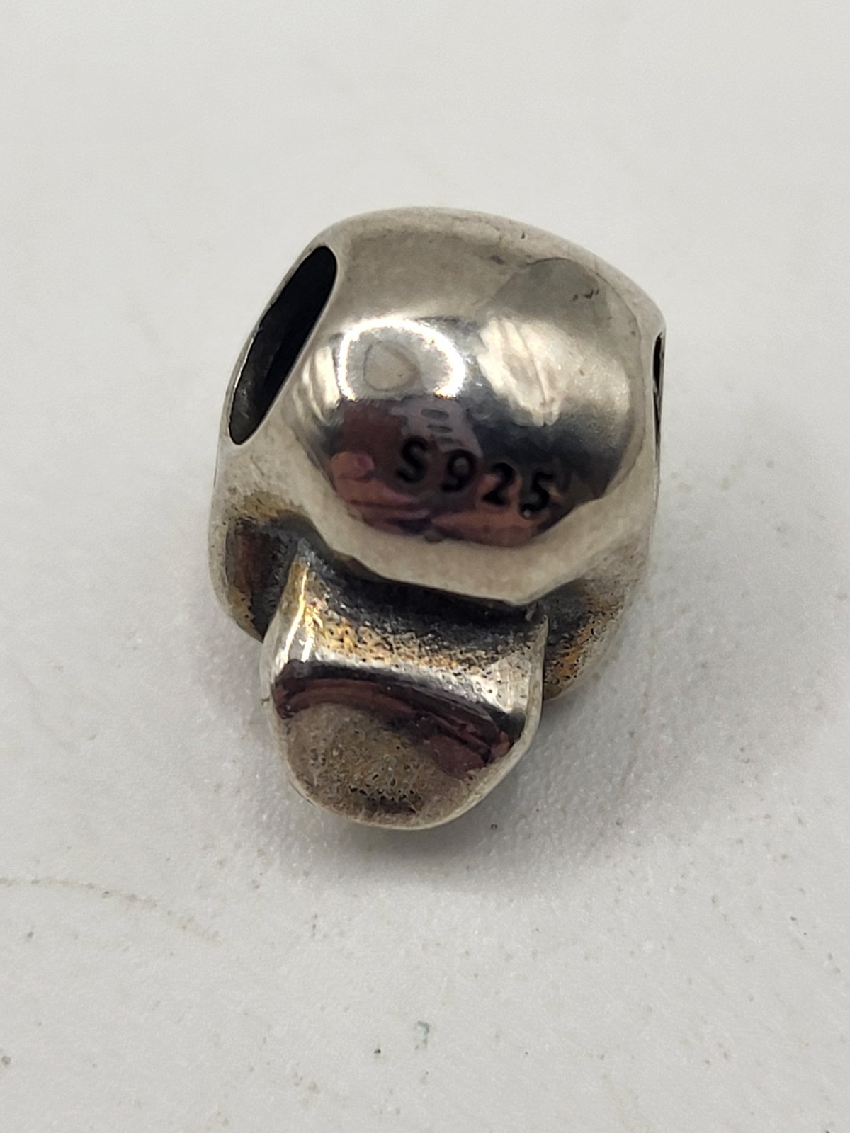 Sterling Silver Day Of Dead Skull CZ Mini Charm Fits Popular Branded Bracelet