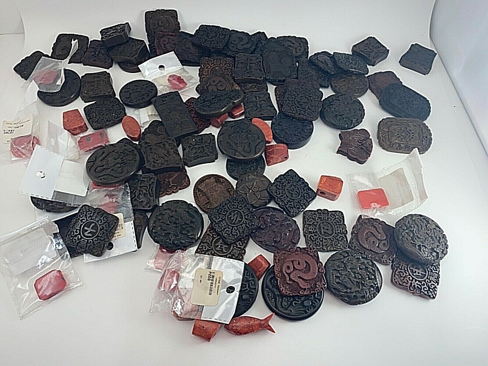 100 ~ Lot of Various Pendants ~ Sizes Colors Shapes and Styles Vary ~ Box 294B