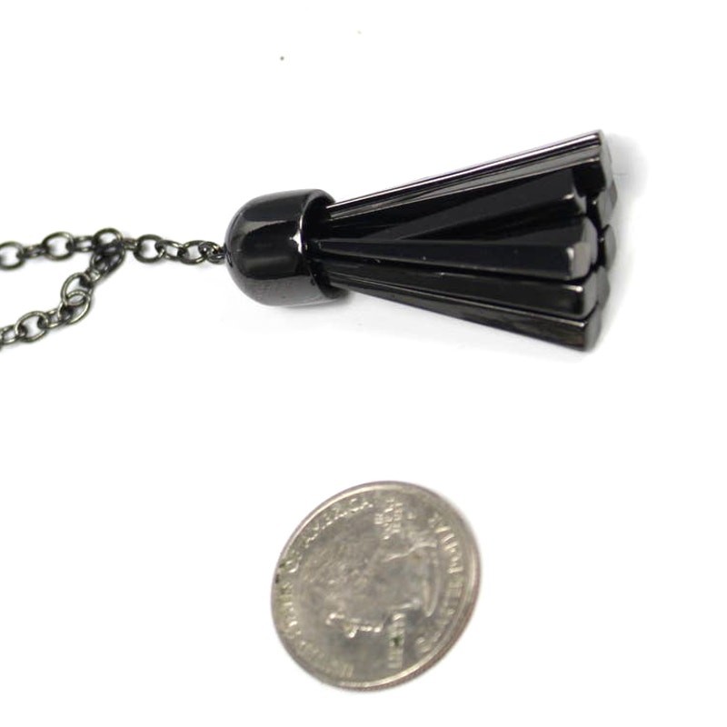 Hematite Chain Gunmetal Steel Gray Pendant Fashion Necklace ~ NEW