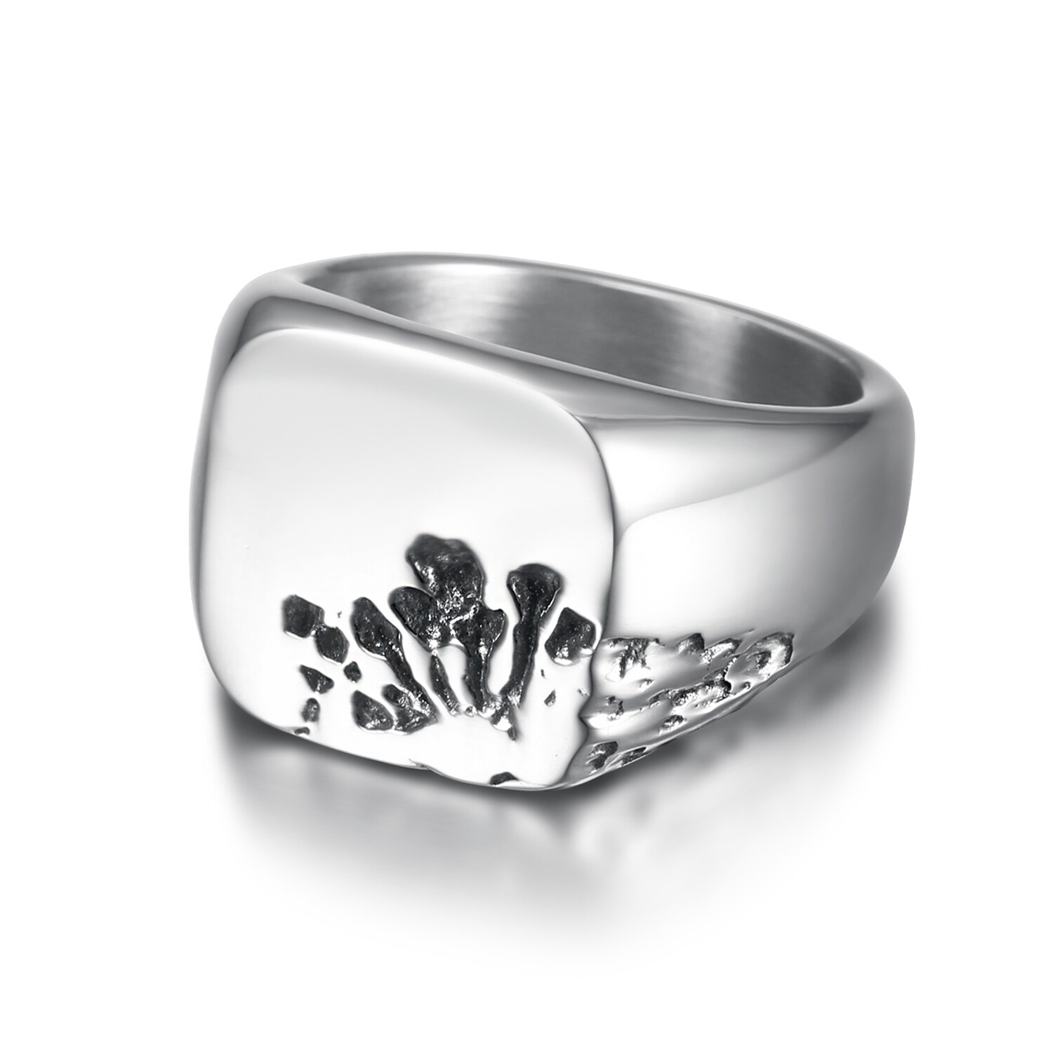 Rock Men’s Solid Color Biker Rings Stainless Steel Male Signet Personalized Anel