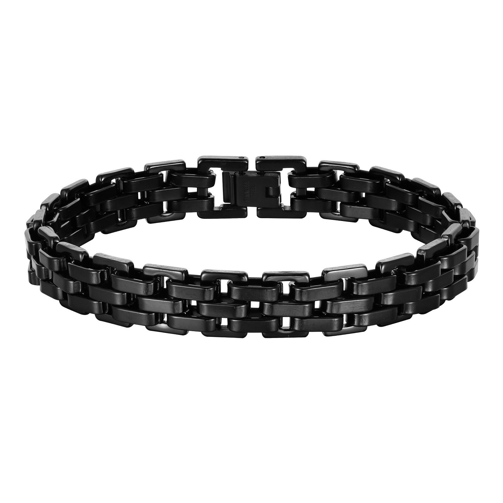 Bracelets Stainless Steel Wrist Link Watchband Strap Chain Fathers Gift Mens