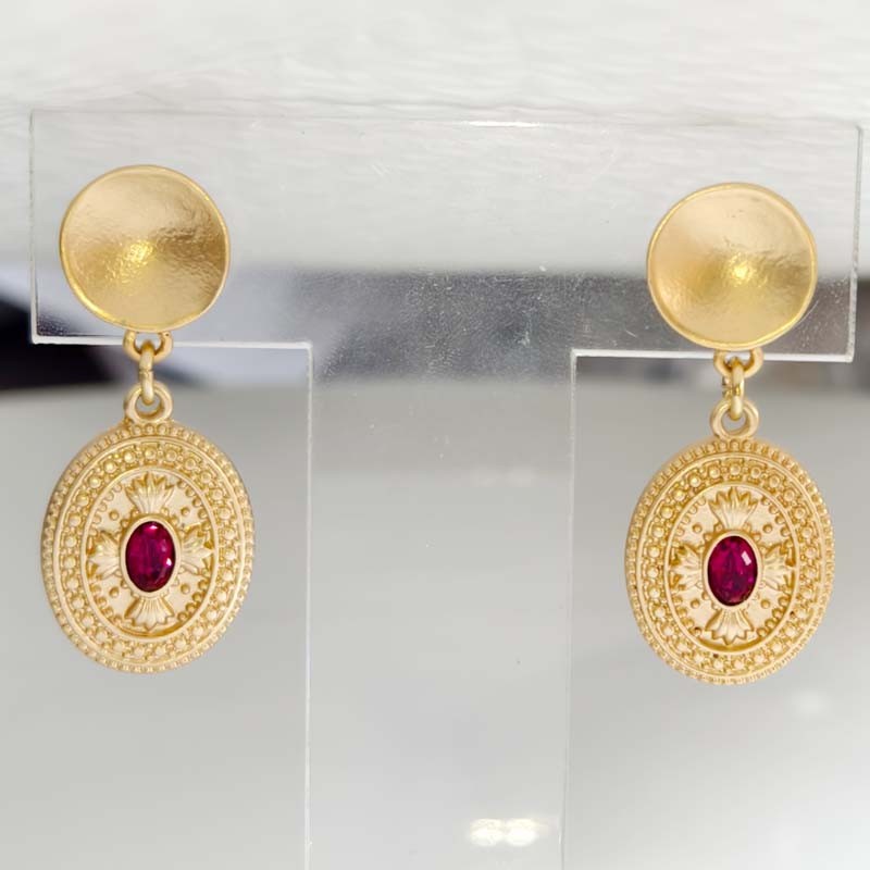 New 45mm Chicos Oval Heavy Drop Earrings Chic Women Party Vacation Jewelry Gift