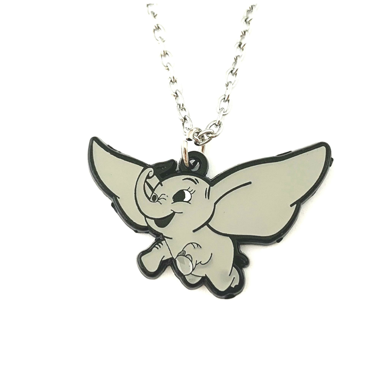 Dumbo Flying Charm Pendant Necklace Classic Movies Cartoons Novelty Kids Jewelry
