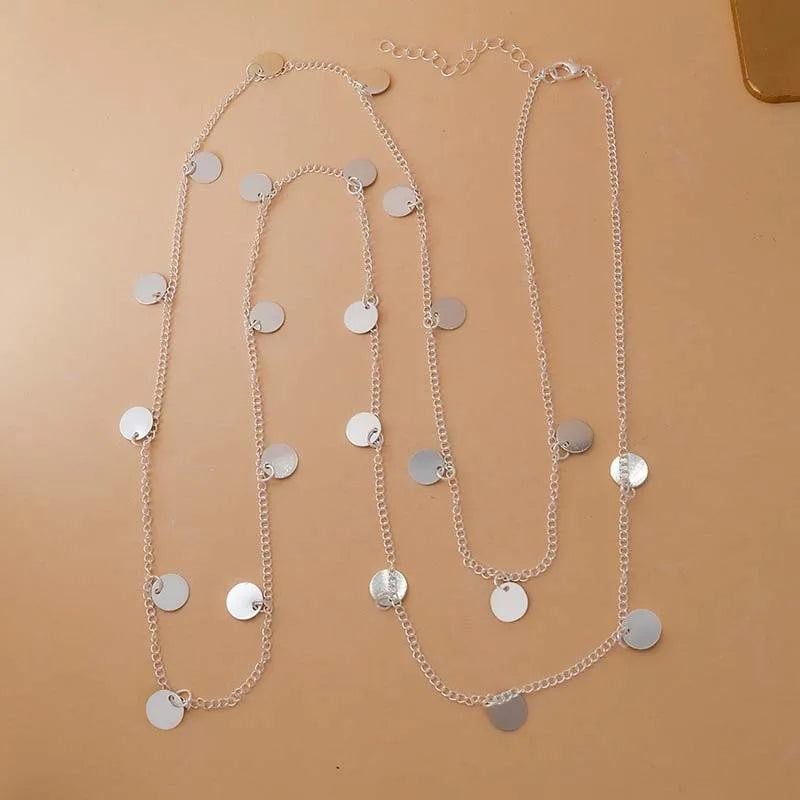 Bohemia Gold Tassel Sequins Necklace Women 2026 Trendy Fashion Jewelry