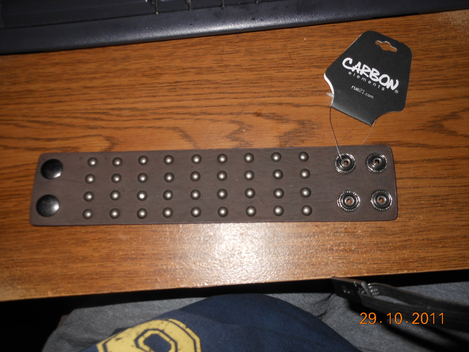 NWT RUE21RUE 21 LEATHER LOOK STUDDED BRACELET brown or black choice UNISEX