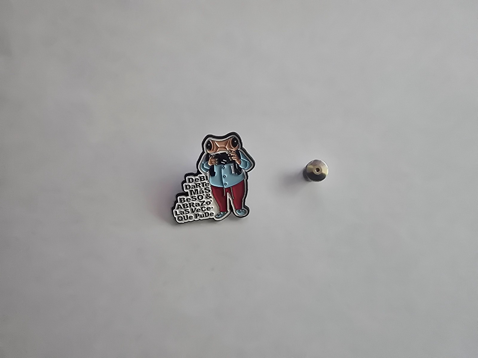 Frog Photographer Enamel Pin Inspirational Quote Lapel Pin Collectible