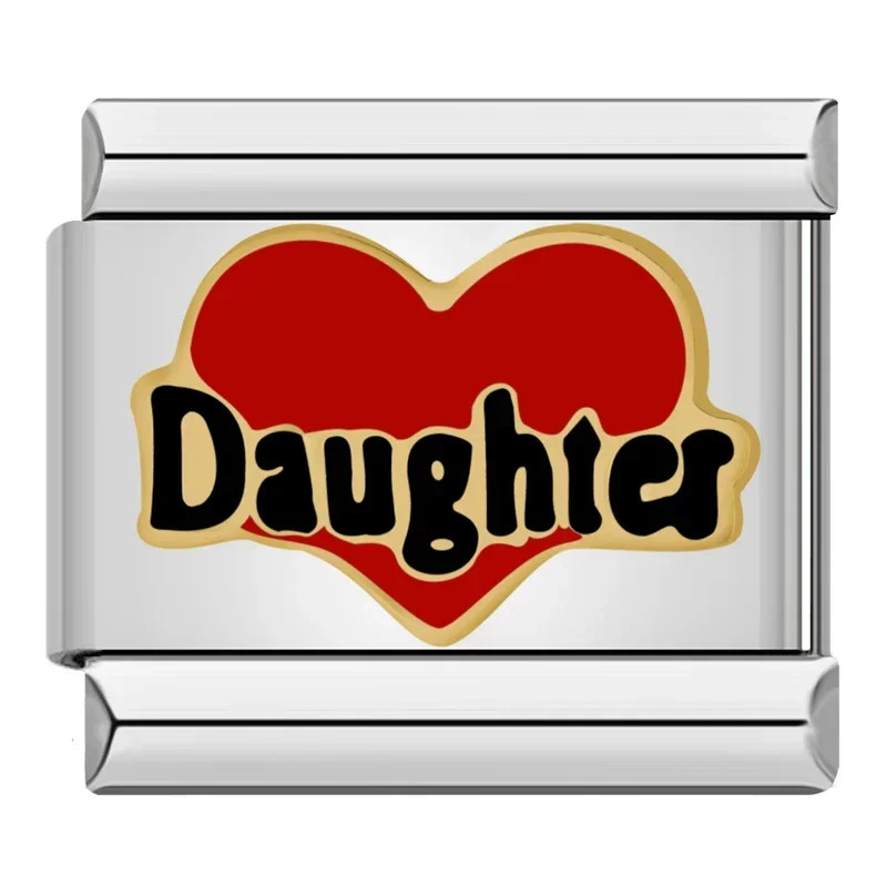 Sweet Family Love Charm Links for 9mm Stainless Steel Bracelets DIY Jewelry