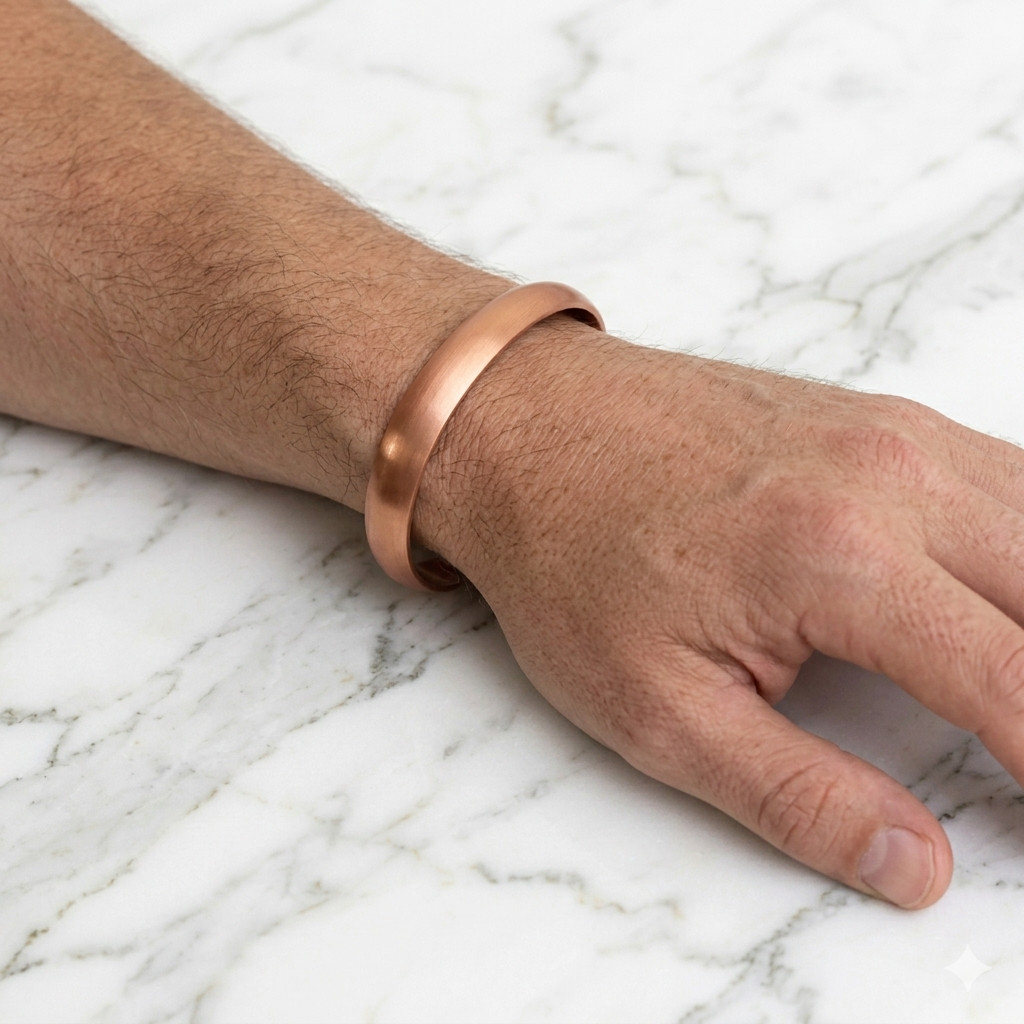 2 Pack Solid Pure Copper Heavy 12mm Bracelet Arthritis Pain Therapy 50gr Cuff