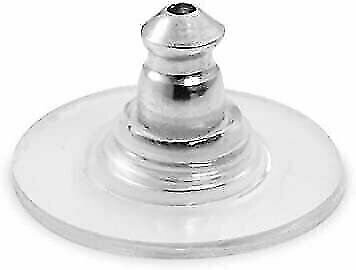 10 Discs of our Silvertone Ear Back with 10mm Plastic Disc Surgical