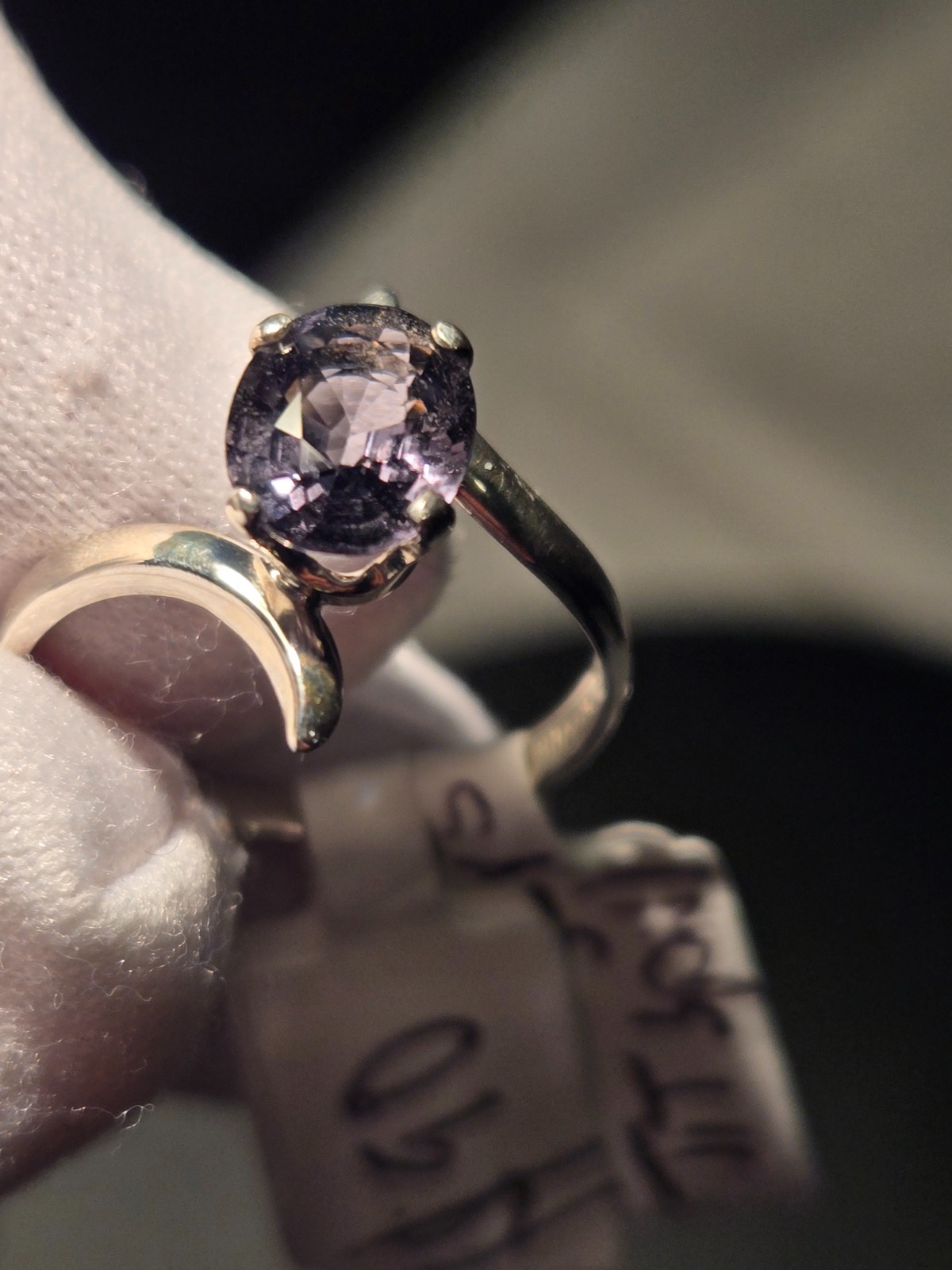 1.41CT NATURAL TITANIUM SPINEL RING!!! RICH PURPLE BLUE/COLOR SATURATION/LUSTER!