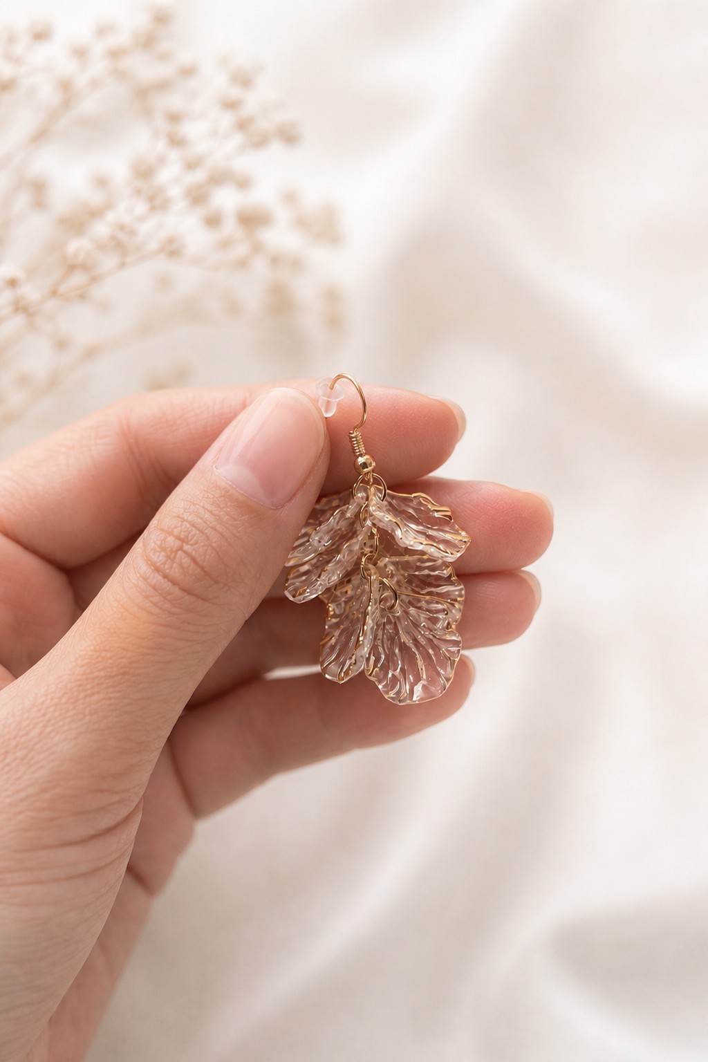 Leaf Dangle Earrings Women, Golden-Tone Botanical Earrings, Nature Jewelry, Gift