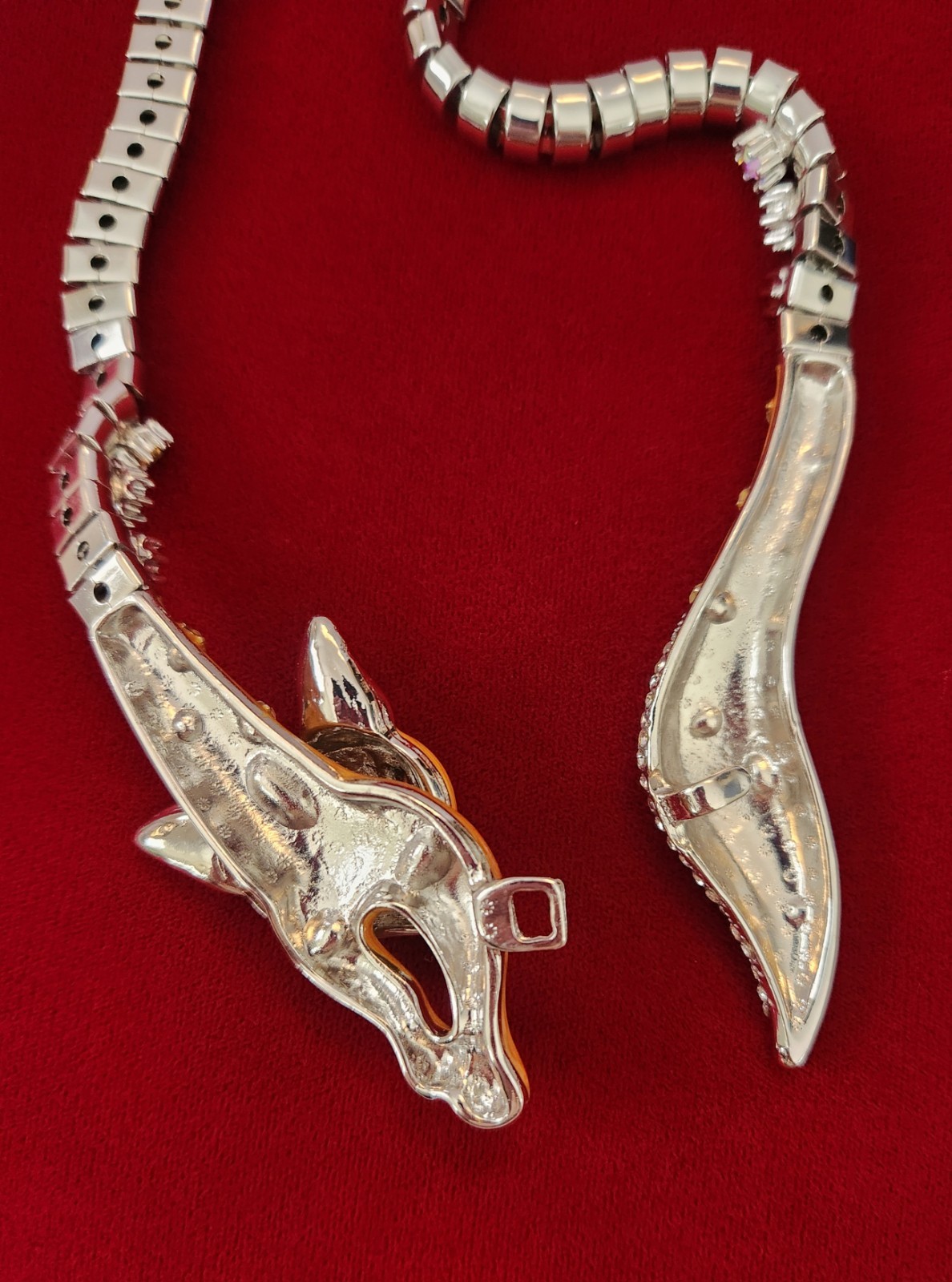 Betsey Johnson Red Fox Necklace And Earring Set