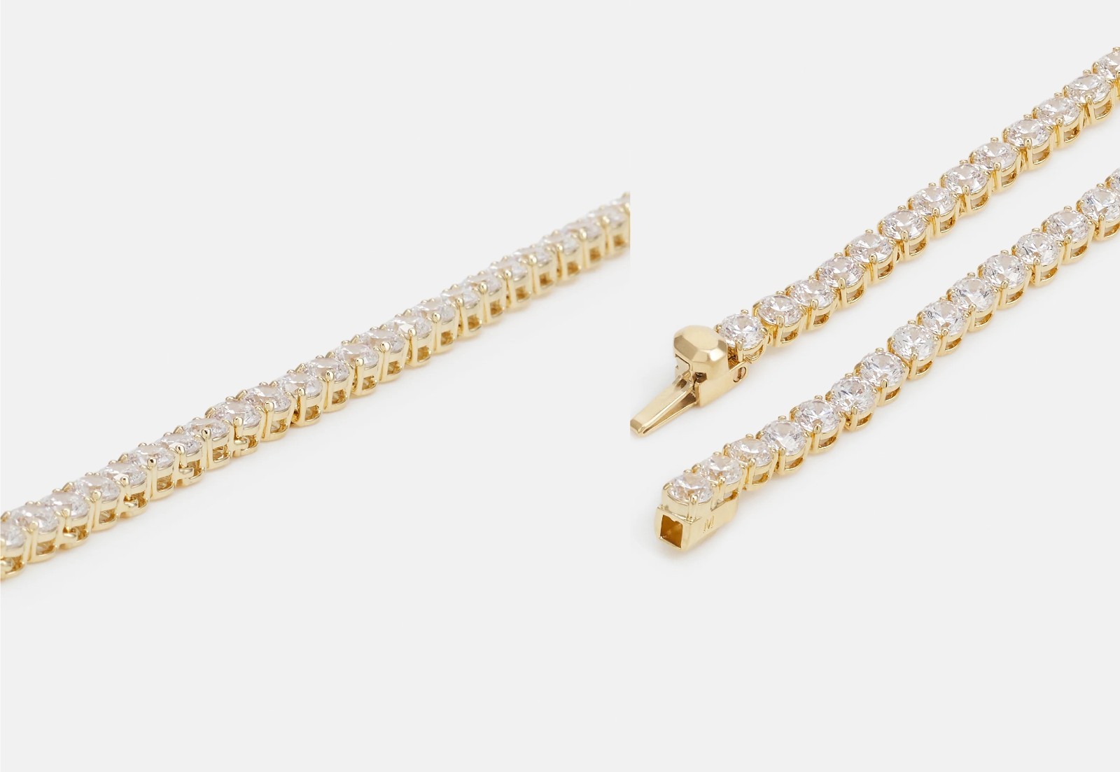 New in Gift Box SWAROVSKI 5681795 Gold White Crystal Matrix Tennis Necklace
