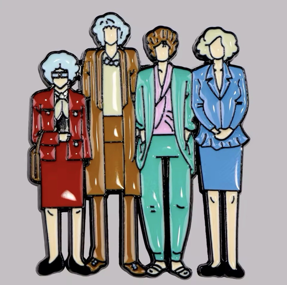 Golden Girls Style Pin 1pc Rubber Pin Backer Old Girls Lady Pin FREE SHIPPING