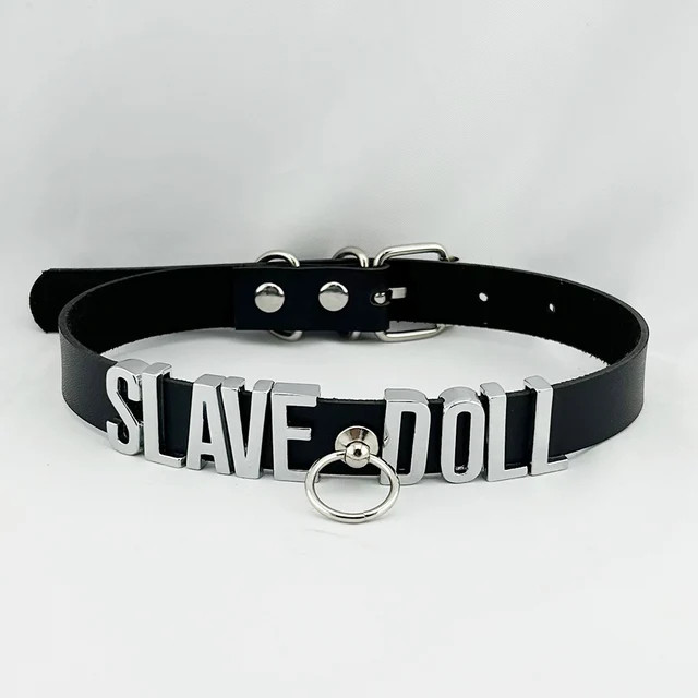 Collar BDSM Gift Pu Leather Custom Choker Necklace Punk DIY Chocker Party N7