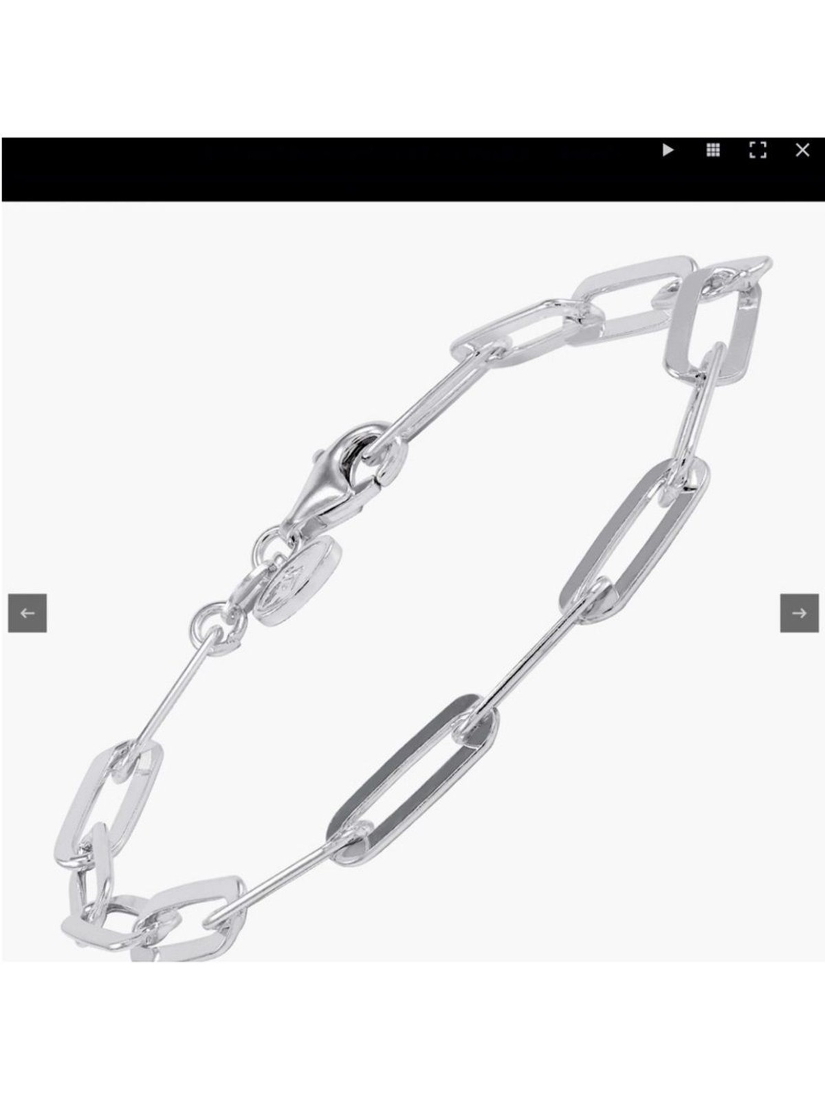 Silpada Sterling silver Silver Paperclip Link Bracelet.