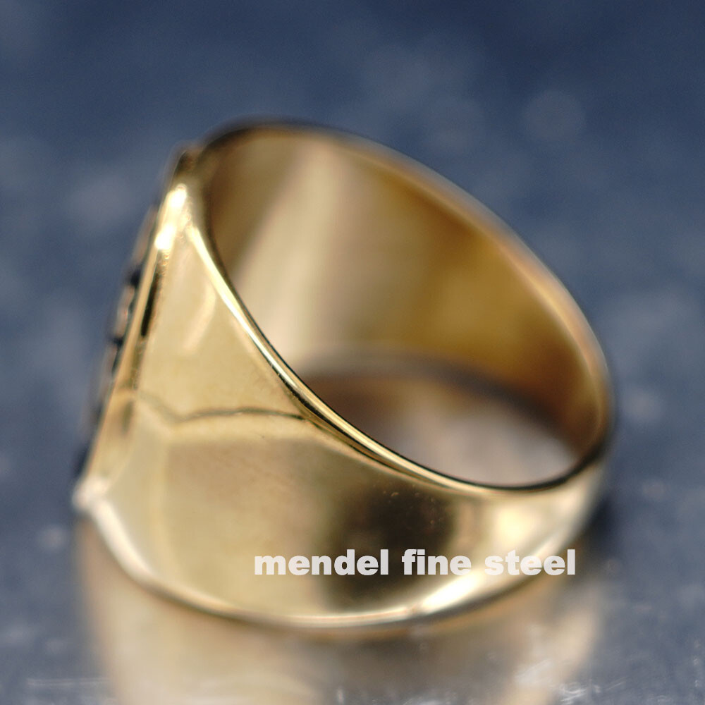 MENDEL Mens Christian Patriarchal Double Cross Ring Stainless Steel Size 7 8-15