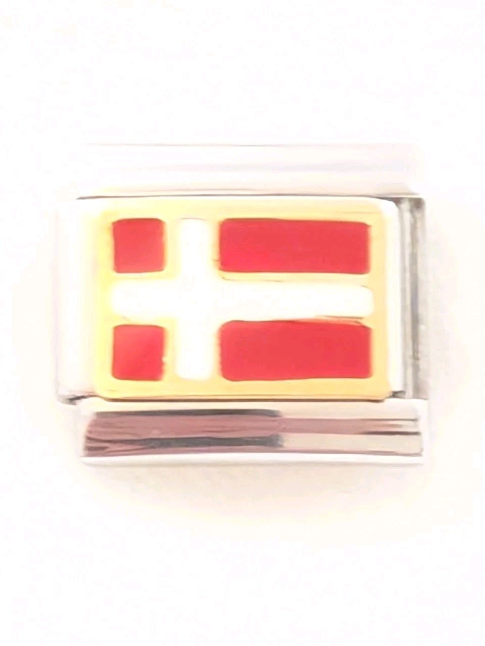 Authentic My Name Italian Charm Danish Denmark Flag Classic 9mm B125