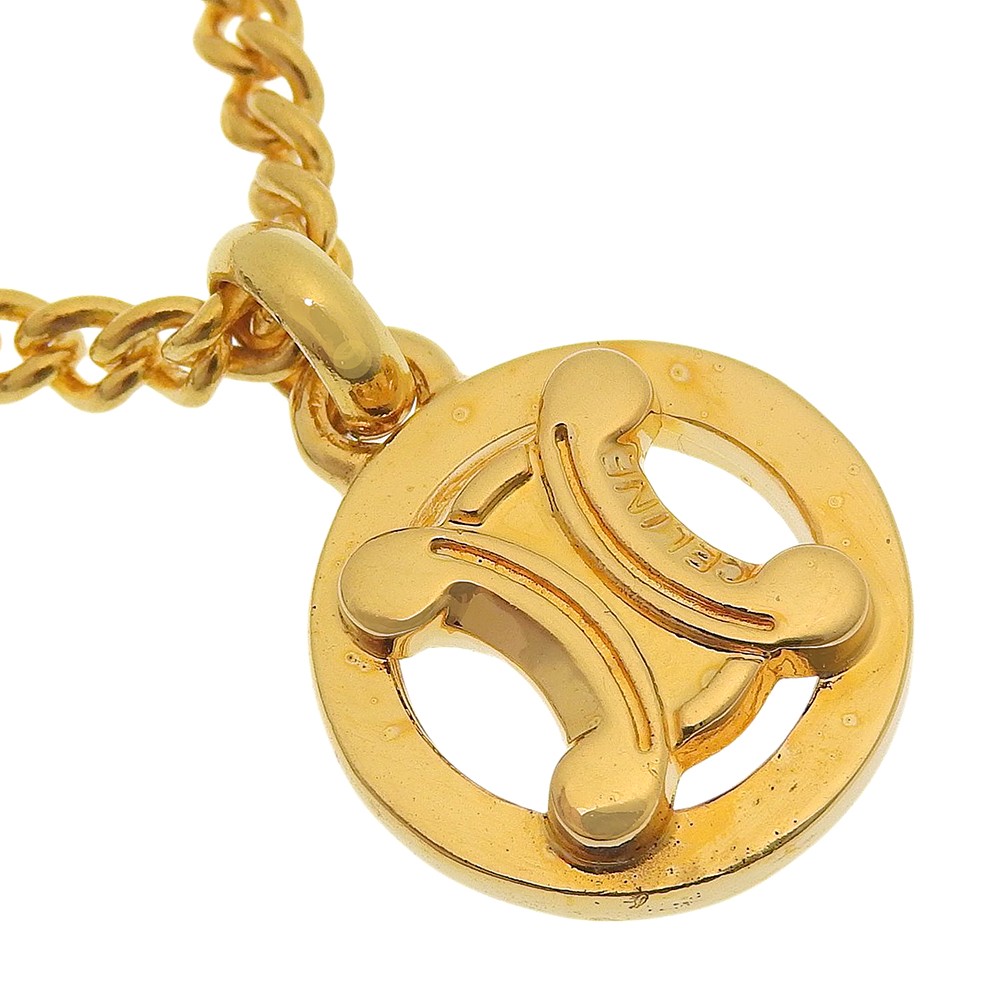 CELINE Triomphe Necklace Plated Gold 14.7g Women