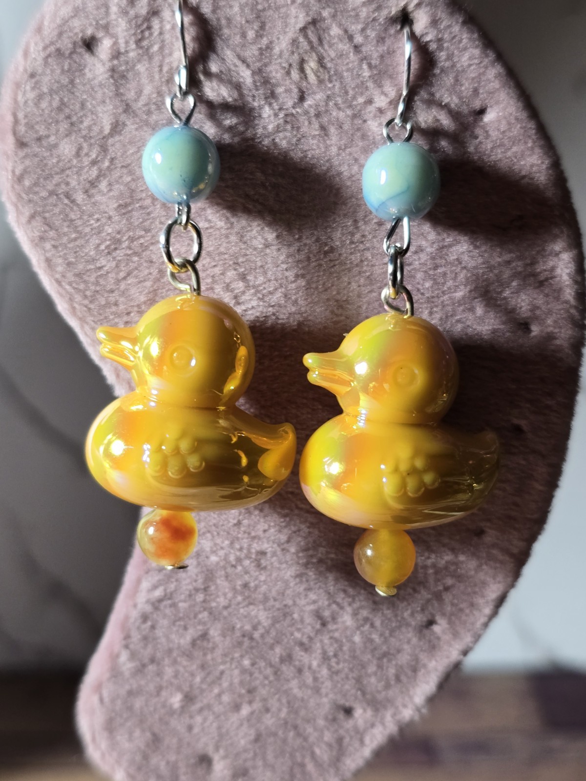 Duck lovers These duck earrings are for you. Handmade and make great gift.