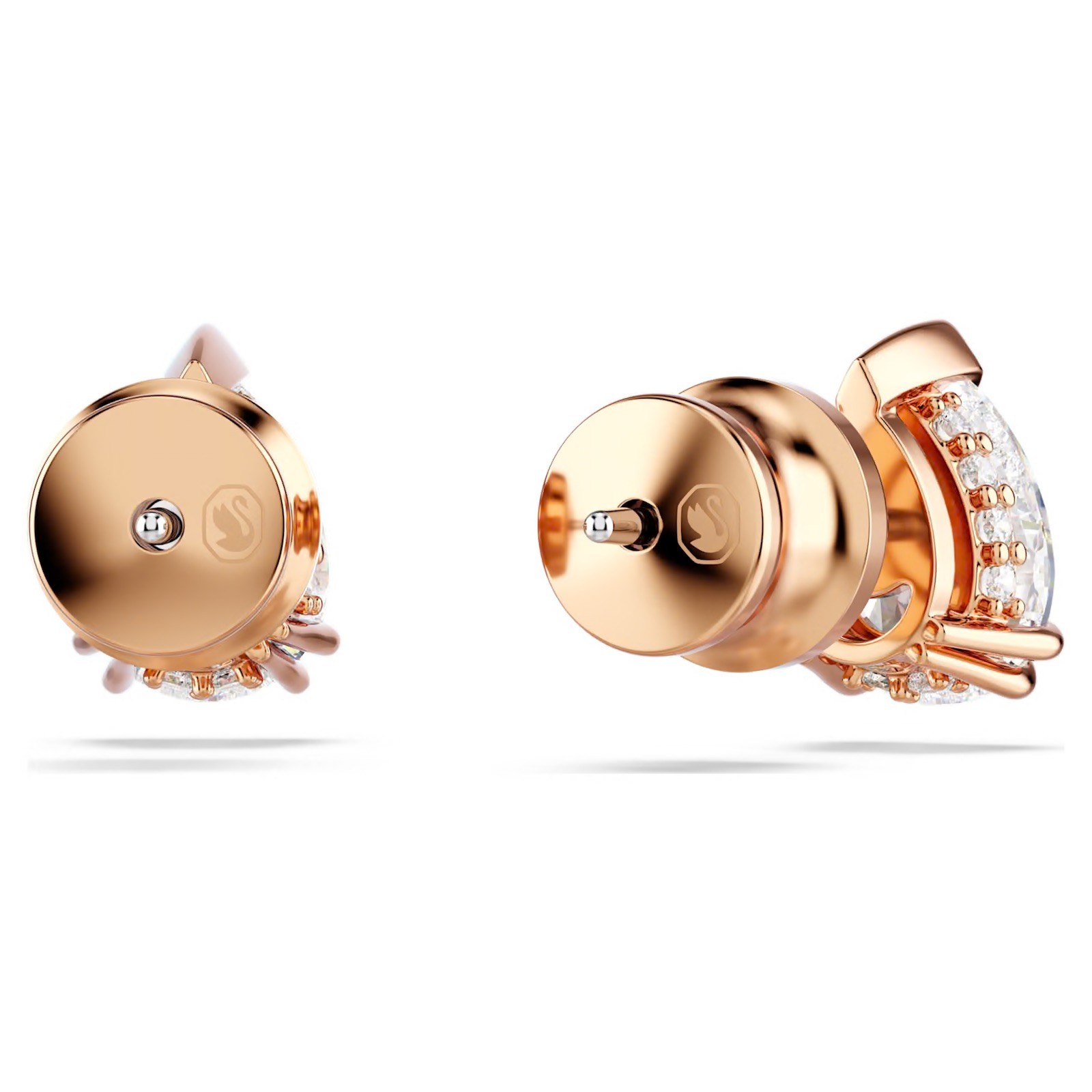 Swarovski Stilla Stud Earrings, Pear Cut, White, Rose Gold Tone Plated 5734248