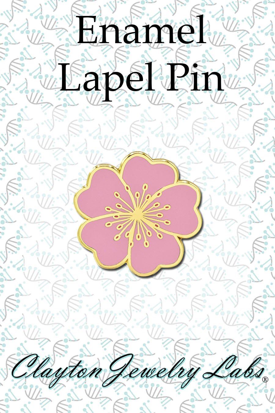 Cherry Blossom Flower Hard Enamel Lapel Pin