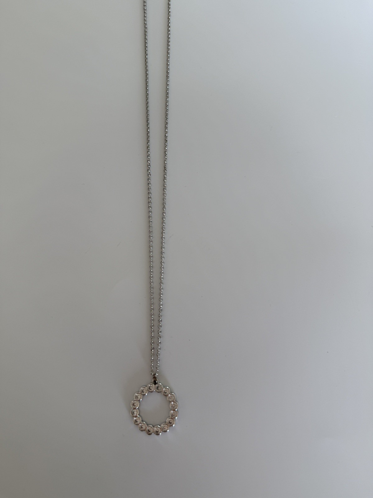 Kate Spade New York Women’s Full Circle Mini Pendant Necklace Silver Color