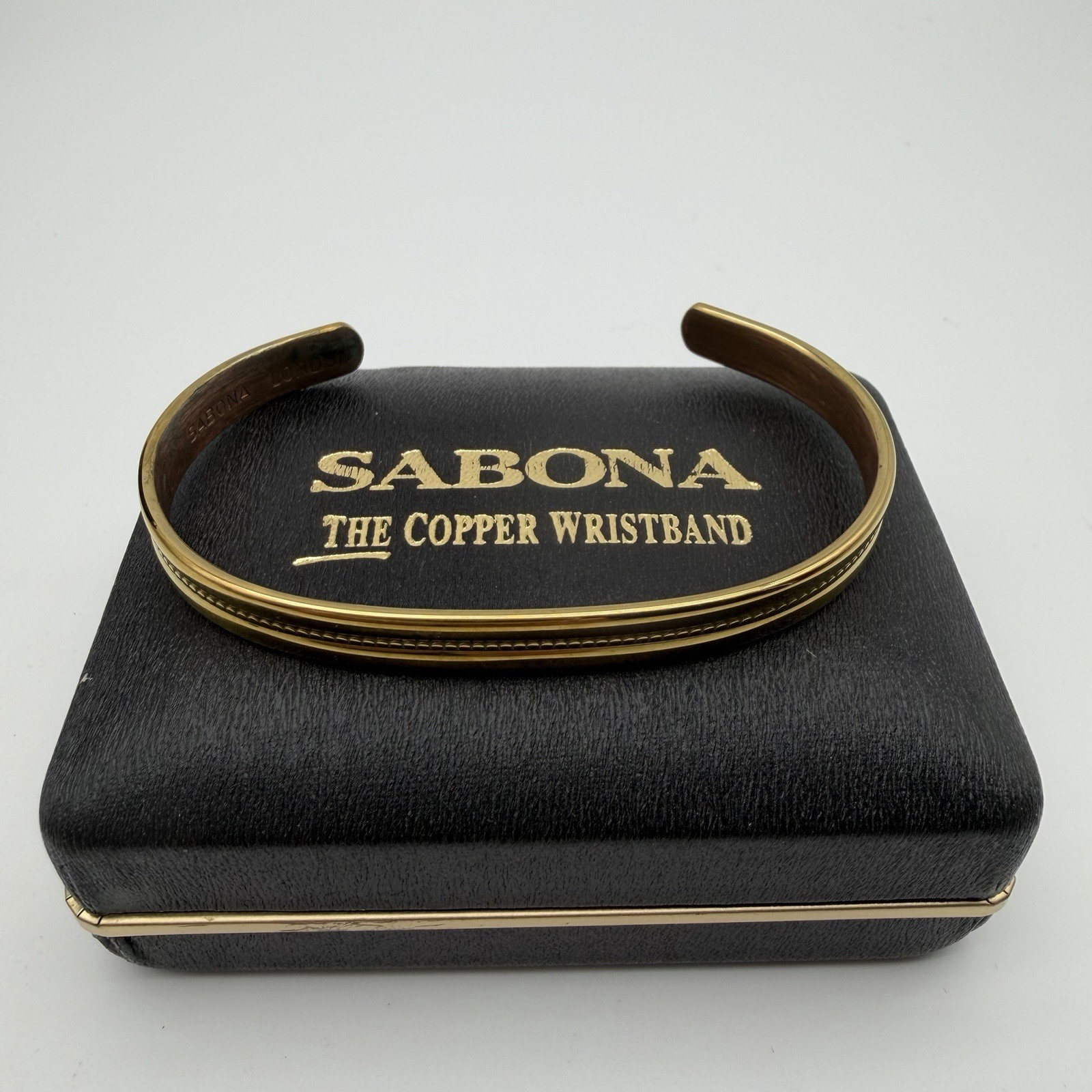 Men’s Vintage Sabona London Copper Gold Tone Layered Cuff Bracelet USA Made
