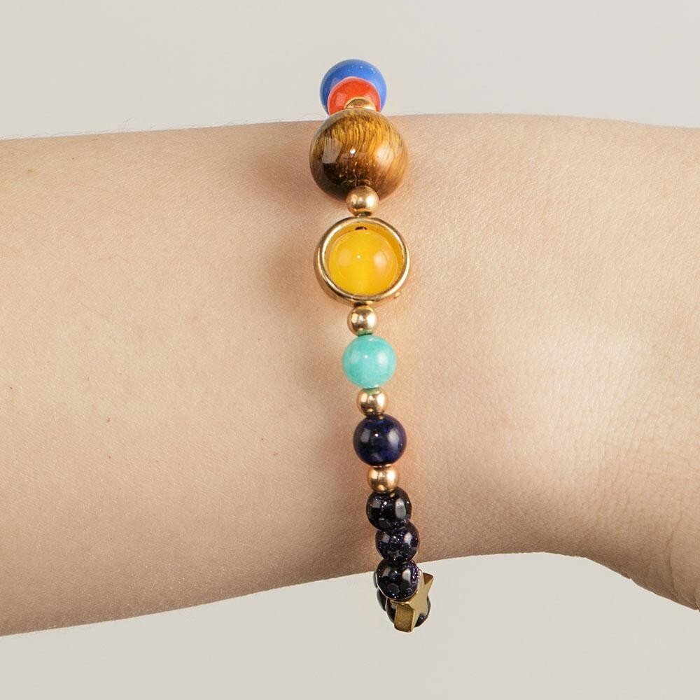 solar system bracelet galaxy bracelet outer space jewelry astronomy bracelet