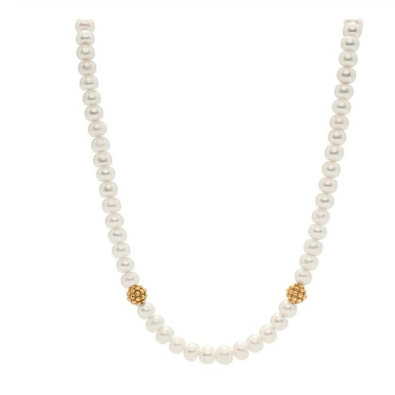 Capucine De Wulf Berry Single Strand Necklace White Gold Rope Of Beads