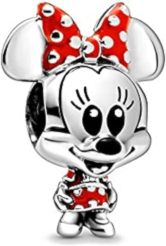 Sterling Silver Mickey Mouse Charm with 5A Cubic Zirconia – Perfect Gift Idea