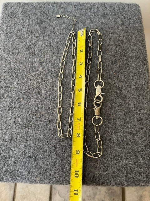 Hot Topic Jewelry Chain Necklaces Pair Silver Color Wallet Chain