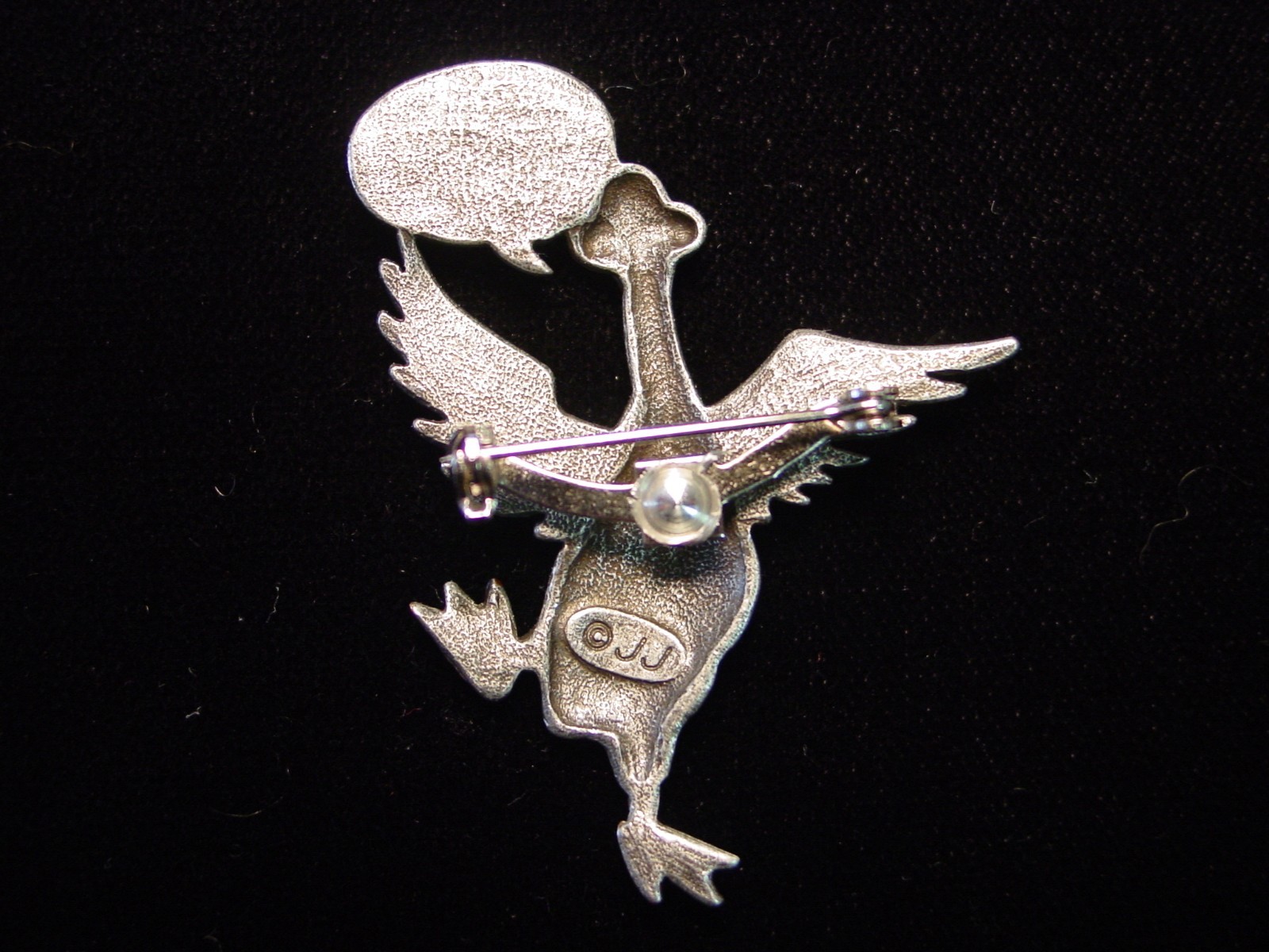 “JJ” Jonette Jewelry Silver Pewter ‘QUACK Duck’ Pin