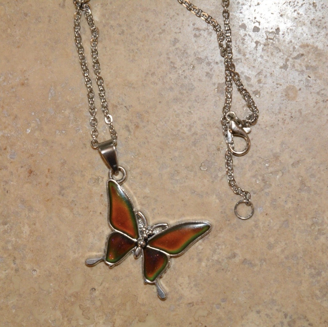 Butterfly Necklace Changes With Mood as Pictured on 20”inch Necklace