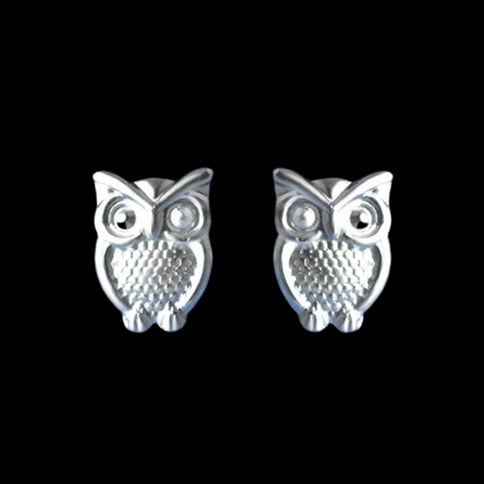 Tiny Owl Stud Earrings Sterling Silver NEW LOWEST PRICE