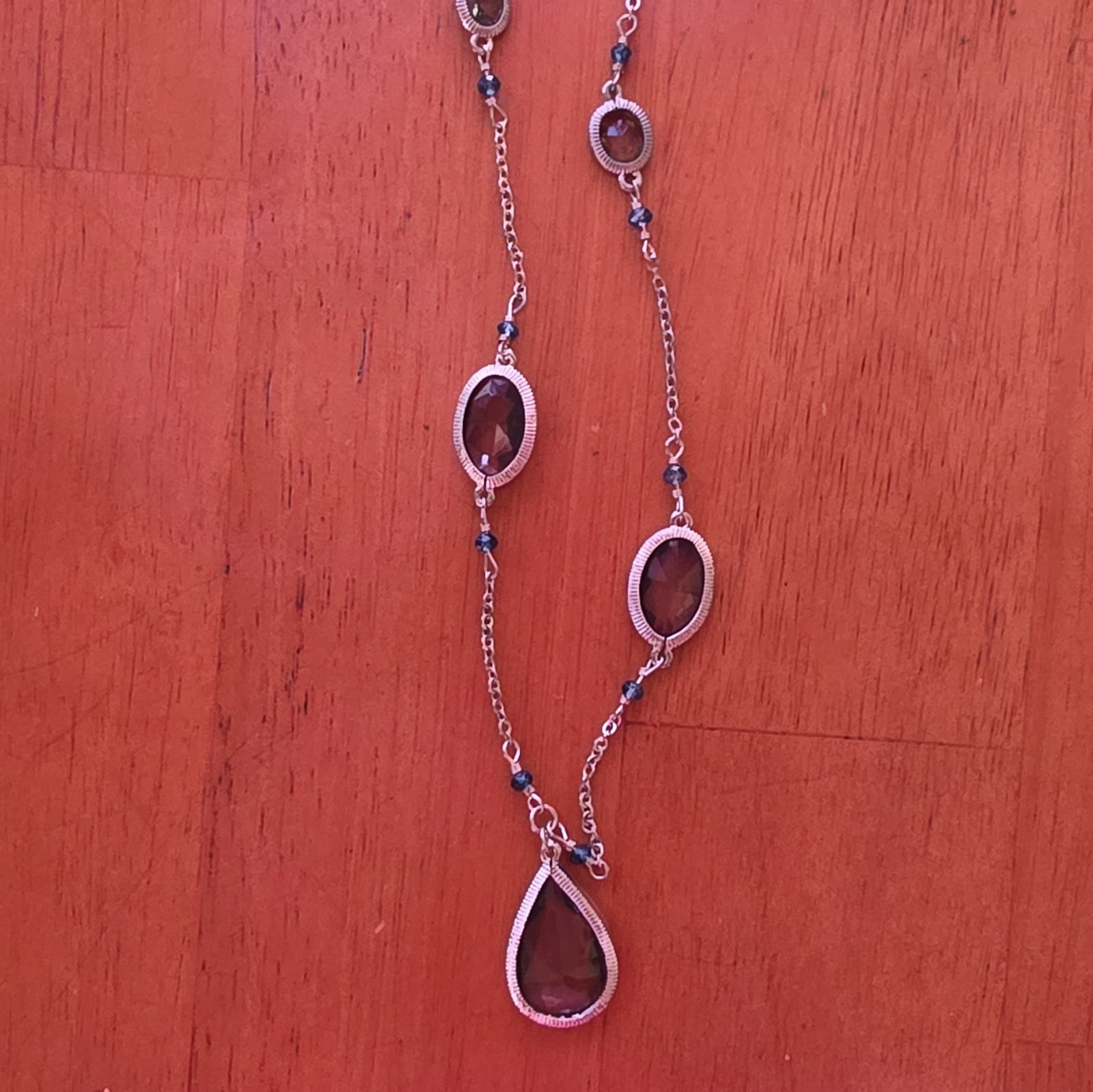 Silver Tone Metal Cable Chain Necklace with Oval Links, No Stone