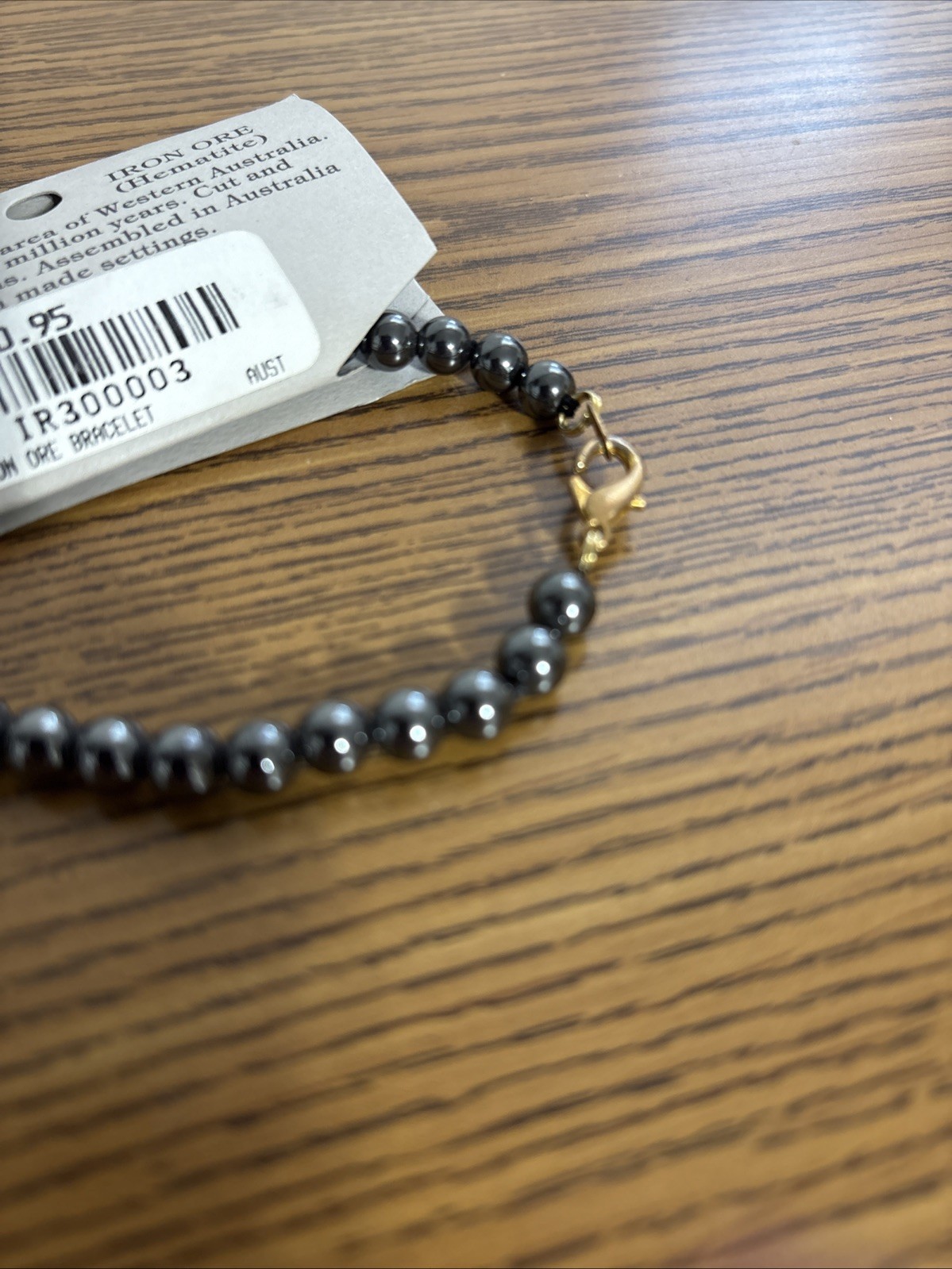 Iron Ore Hematite Bracelet & Fresh Water Pearl Necklace Set Custome Jewelry
