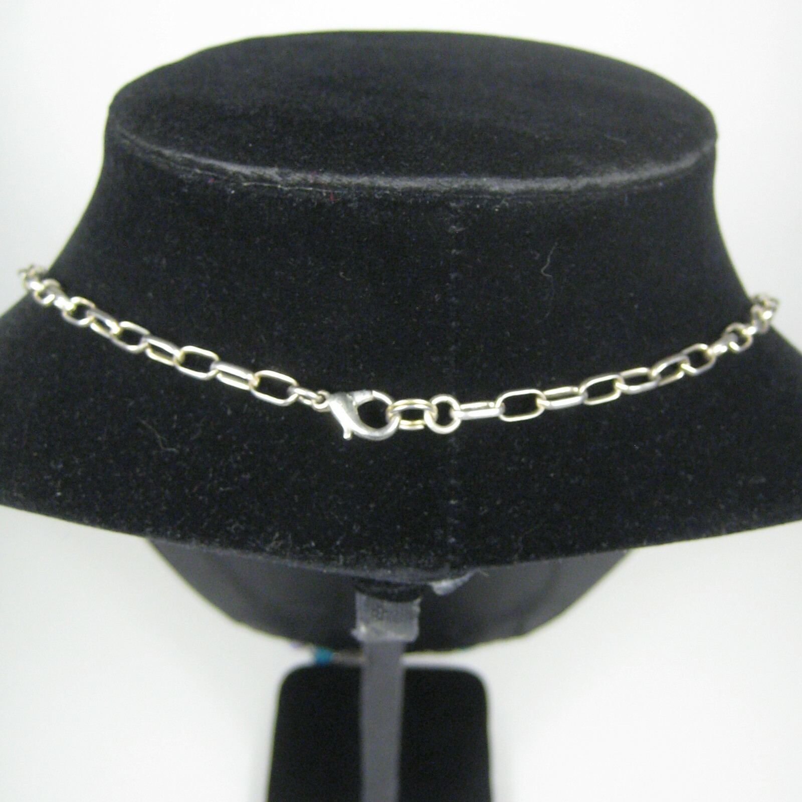 Necklace 32 In Silvetone Chain Pendant Strand Glass Beaded Blue Jewelry Women