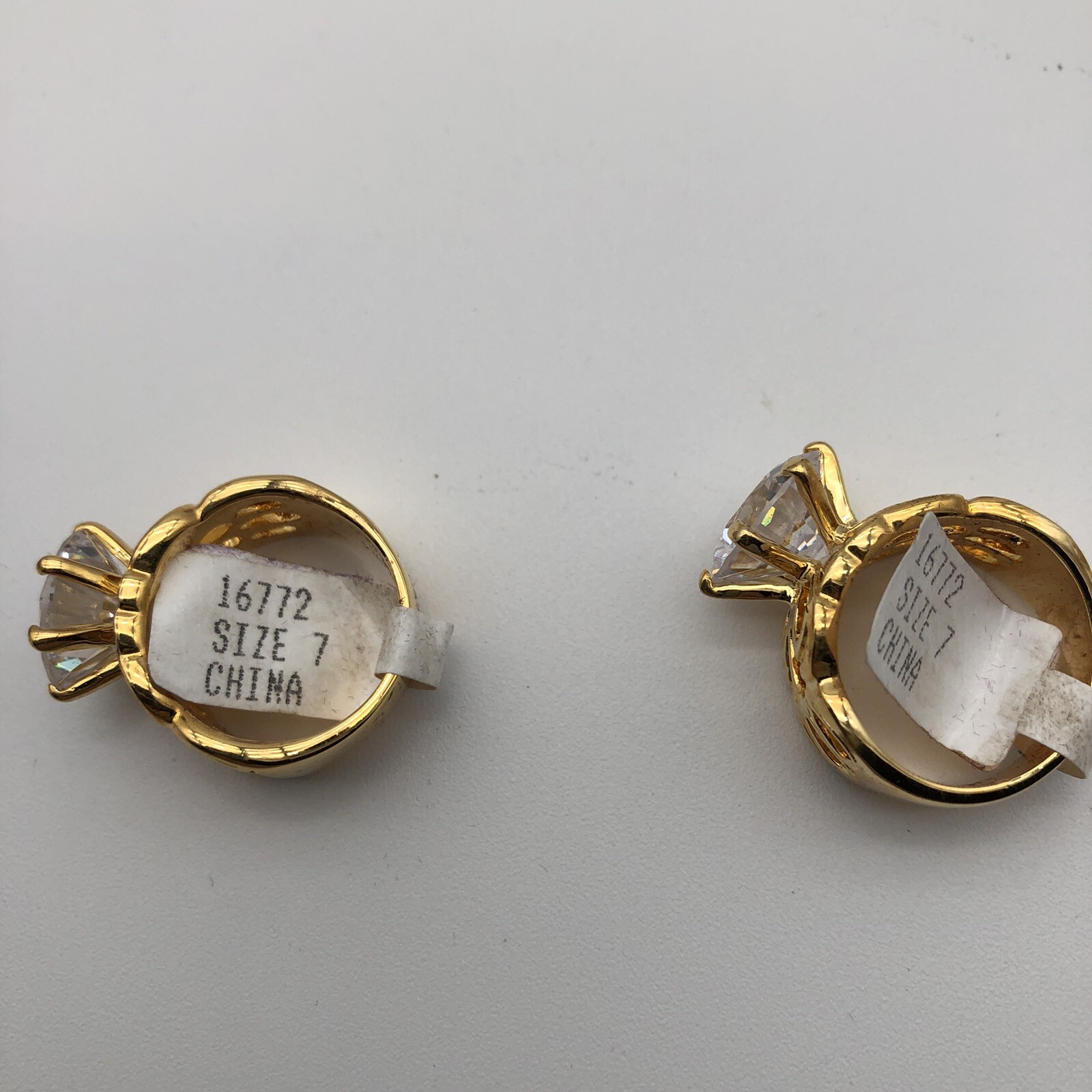 PALM BEACH JEWELRY Gold Electro Plate 16772 SZ 7 Rings – New In Box – Costume