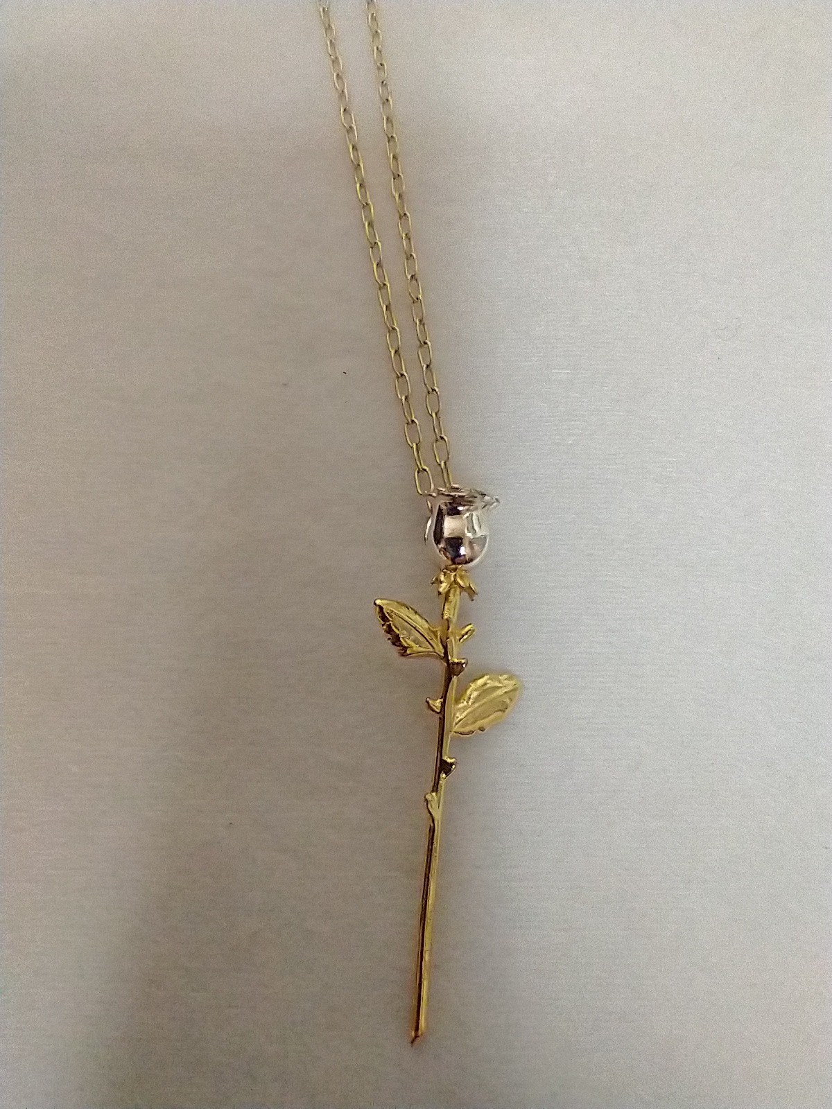 Ambush Gold Color Rose Necklace in 925 Silver