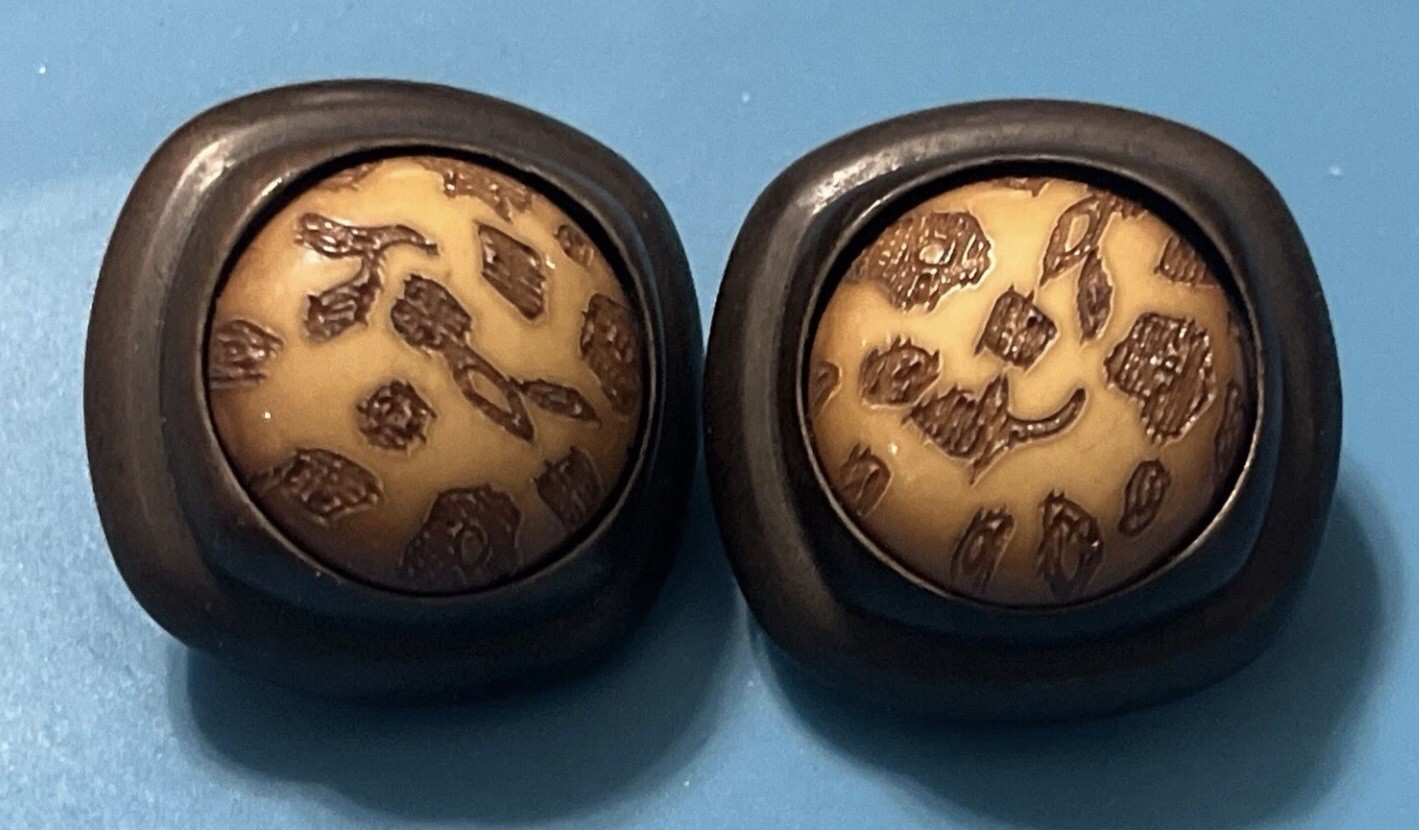 Italian Made Funky Chunky Leopard Print Clip-On Fashion Earrings