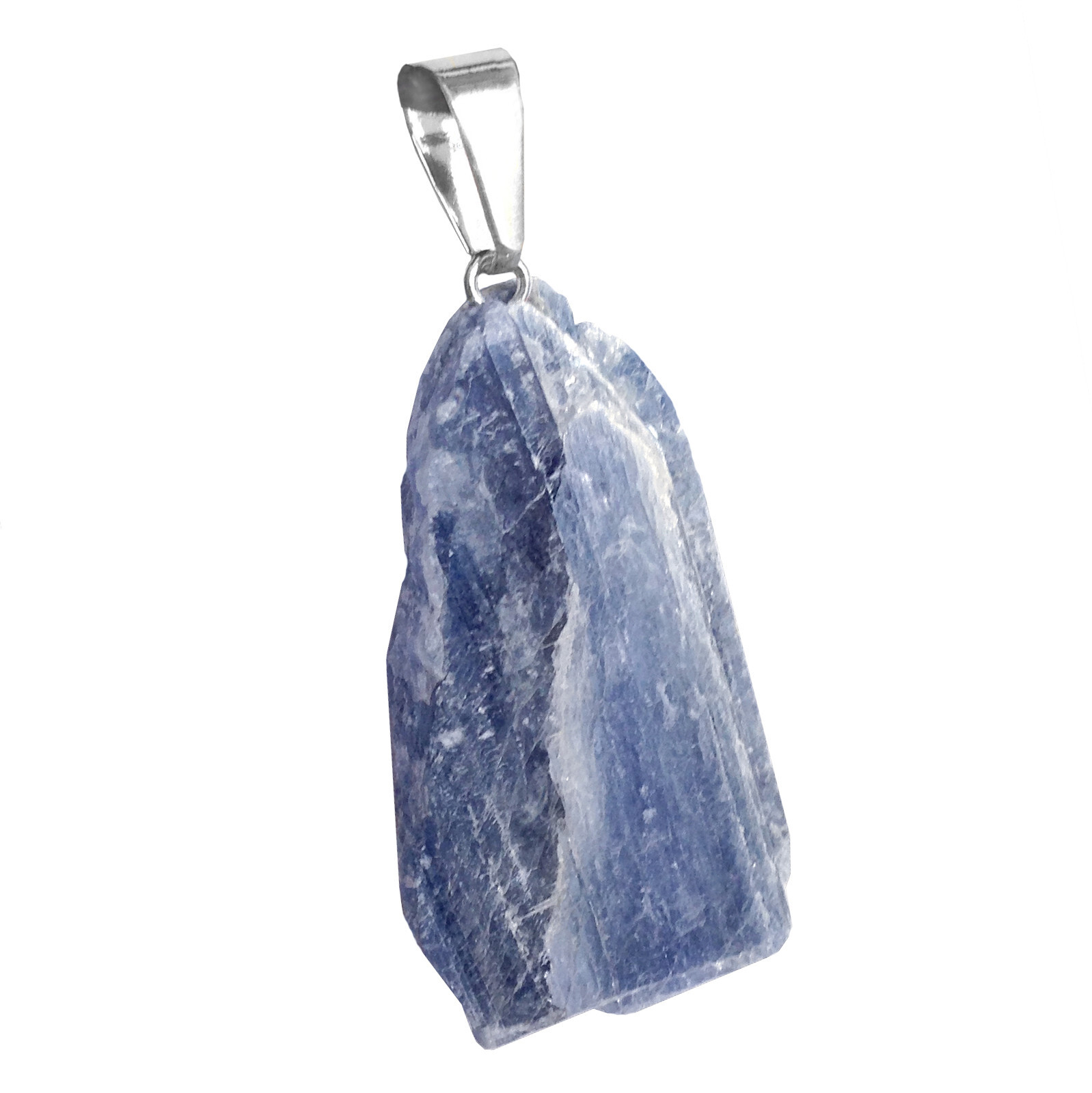 BLUE KYANITE Crystal Pendant Necklace Silver Chakra Heal RAW Gemstone Natural