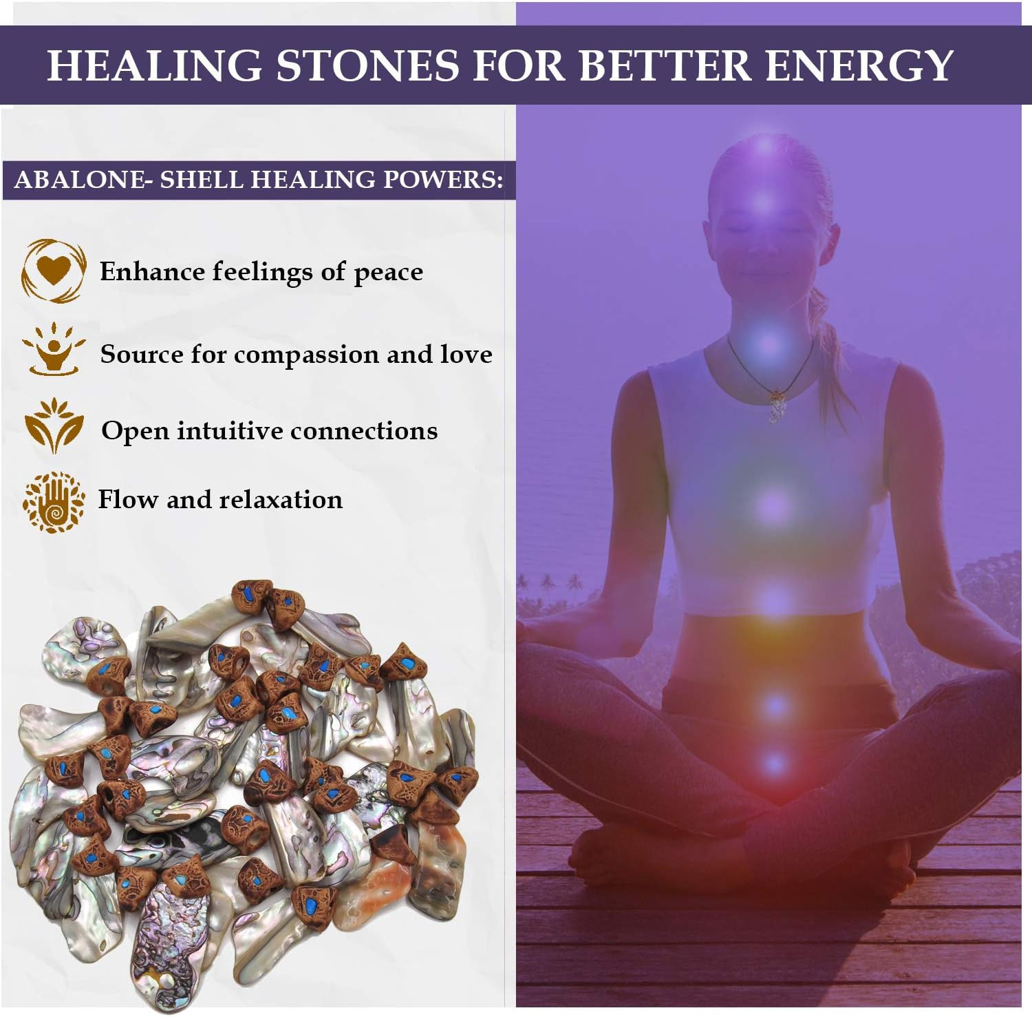 Healing Crystal Necklace for Women & Men – Pendant Chakra Healing Crystal Jewelr