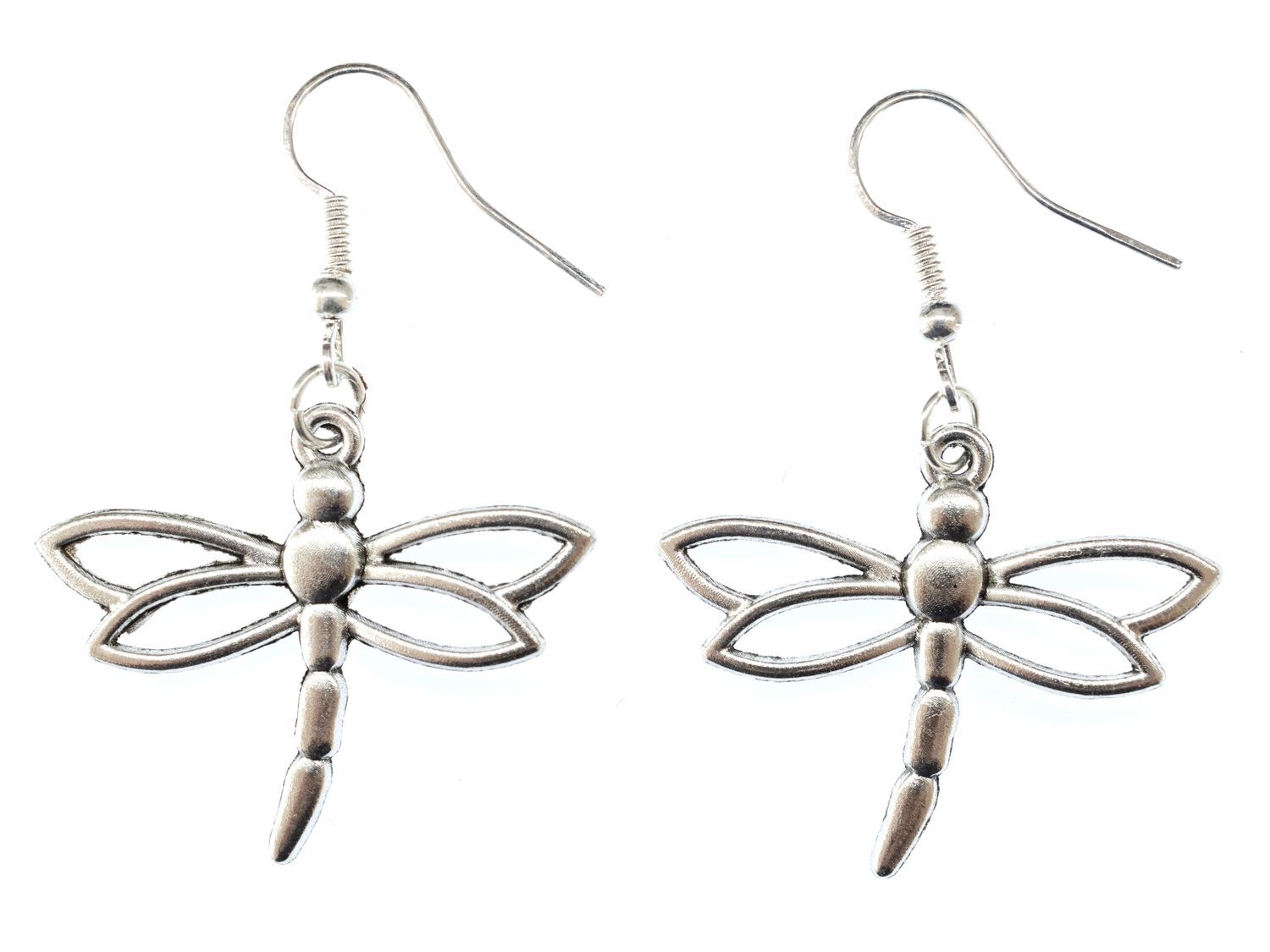 Dragonfly Earrings Miniblings Dangle Insect Odonata Animal Silver Metal
