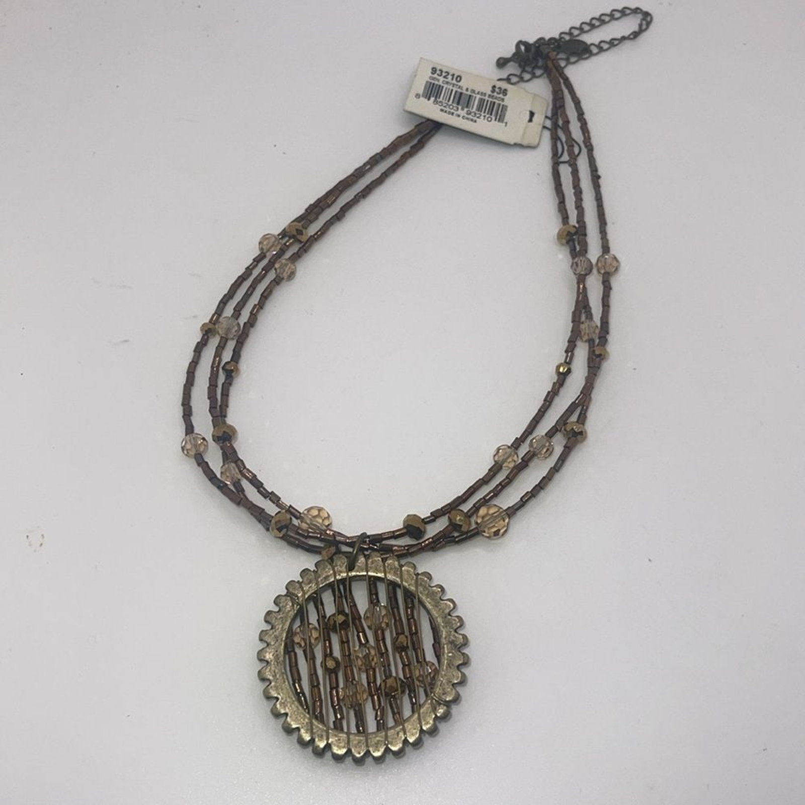 Cookie Lee Genuine Crystal And Glass Beaded Necklace 93210. NWT