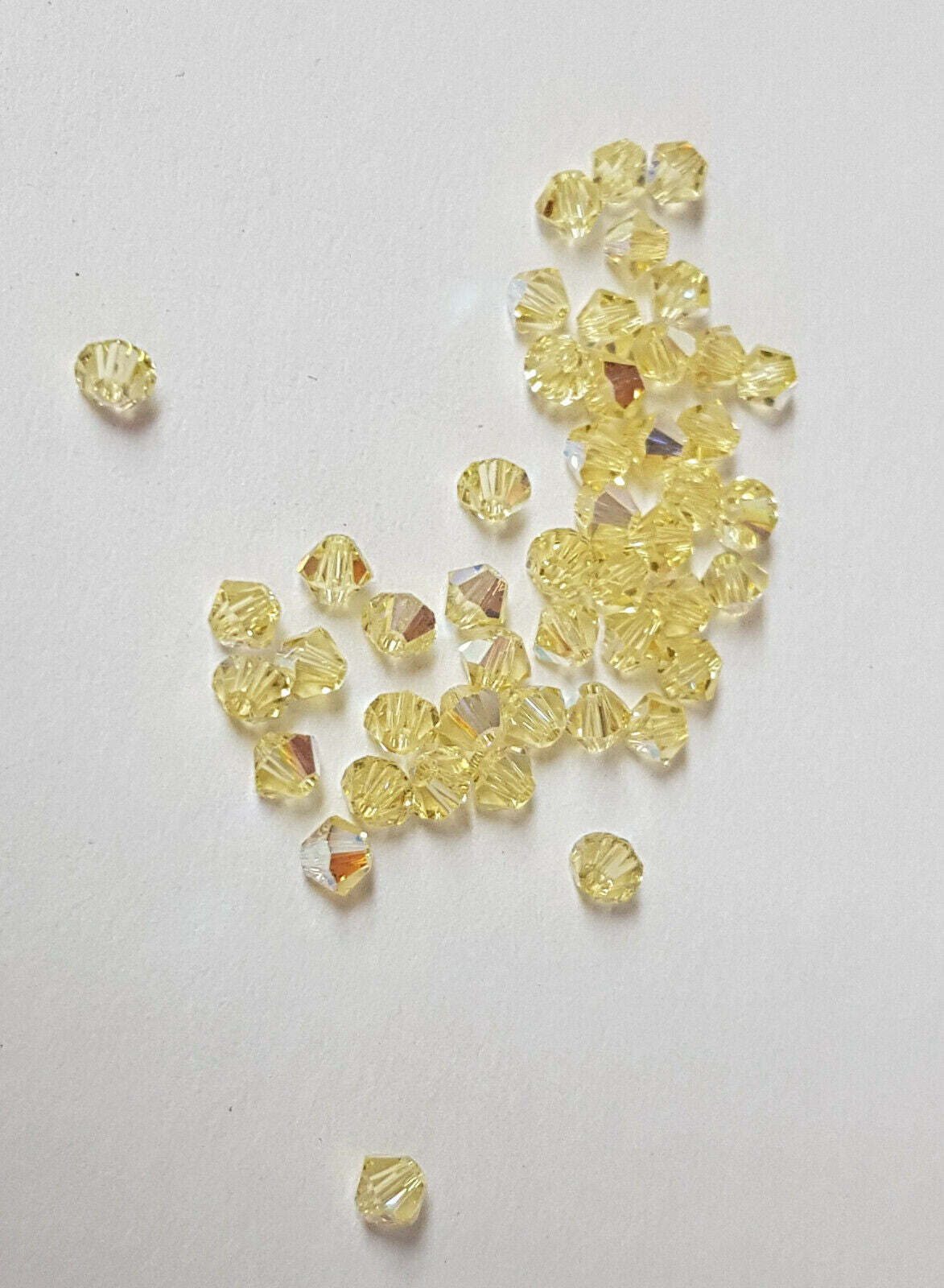 144x Made with SWAROVSKI 5328 CRYSTAL AB 4mm BICONE XILION BEAD