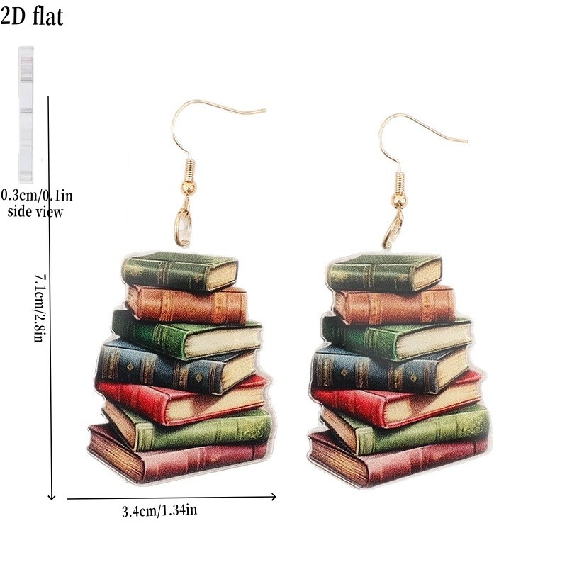 1 Pair of Retro-style Back-to-school,graduation Season Acrylic Creative Earrings