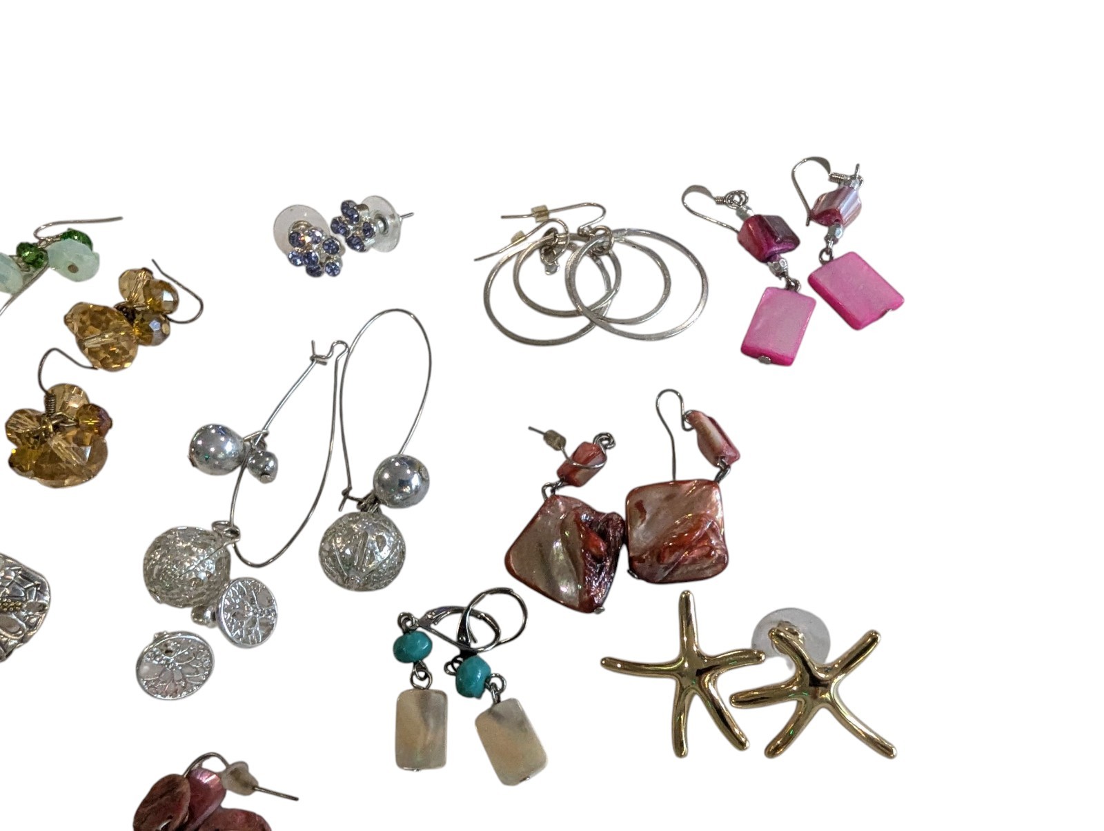 Beach Vacation Theme Earrings Lot Stud Dangle 33 Pair Outdoor