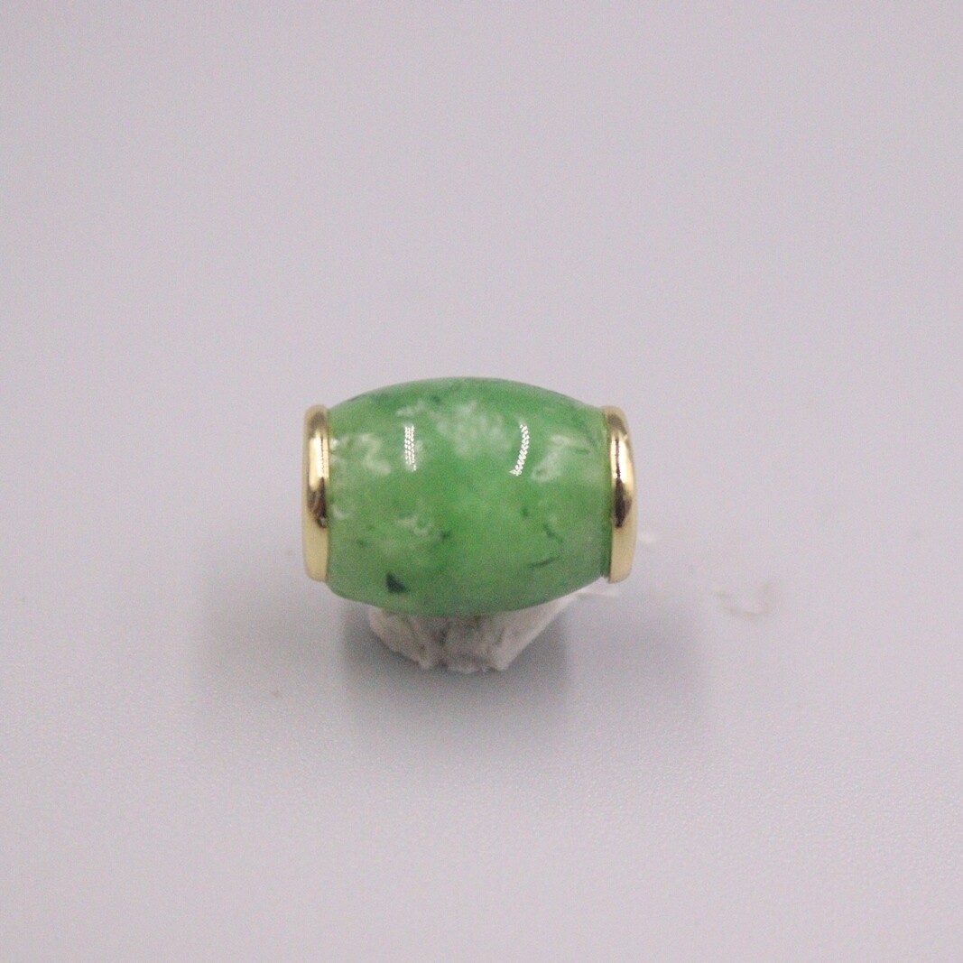 GP Heating Jade Pendant For Women Female Green 路路通 Bead 10mm Pendant Gift